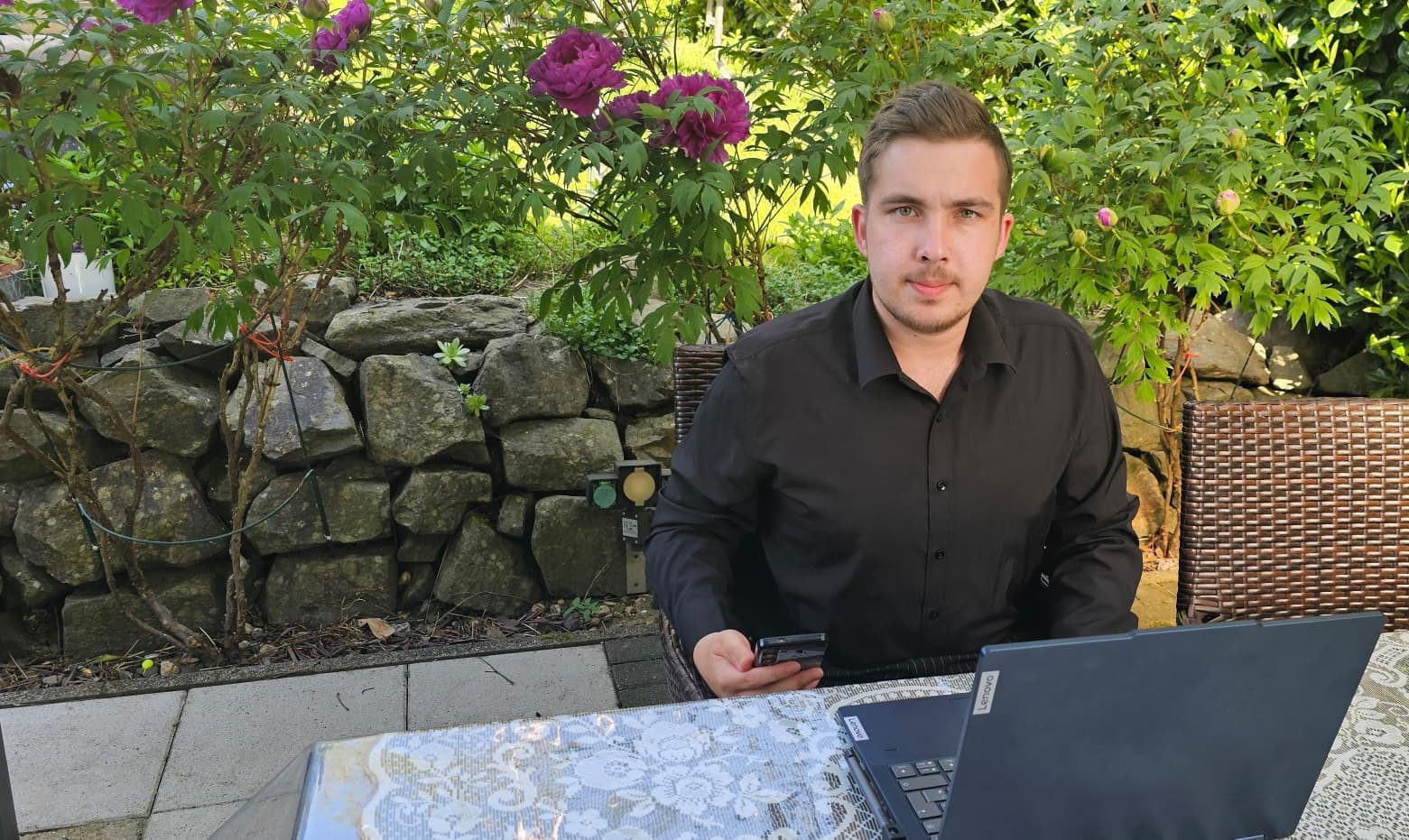 Christian Fischer bei der persönlichen Beratung