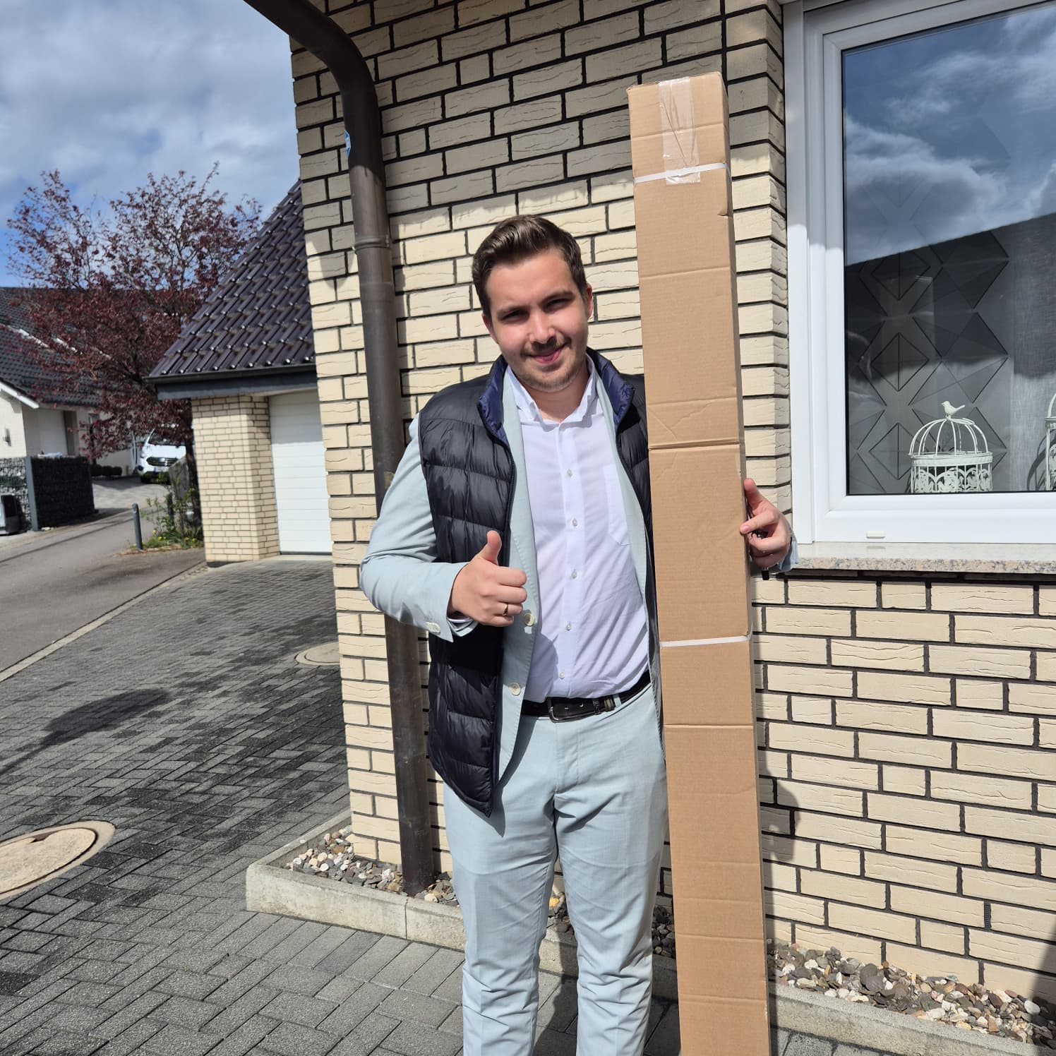 Christian Fischer bei einem Termin rund um ein Zuhause